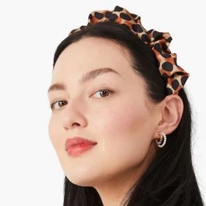 Kate Spade Dotty Leopard Ruched Headband- NWT